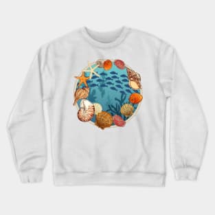 Seashell Stamp Crewneck Sweatshirt